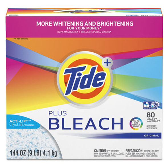 Powder Laundry Detergent Plus Bleach, High Efficiency Compatible, 144 oz.Box (80 loads), 2/Case, 160 Loads Total