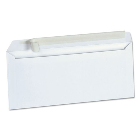Universal Peel Seal Strip Business Envelope, #10, Square Flap, Self-Adhesive Closure, 4.13 x 9.5, White, 500/Box