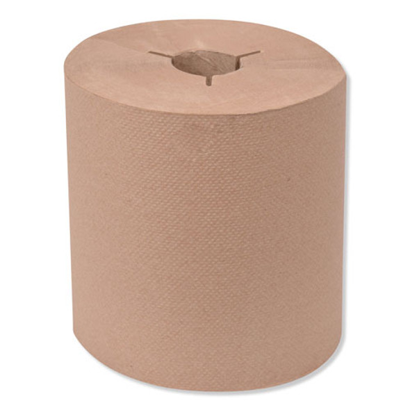 Universal Hand Towel Roll, Notched, 8" x 800 ft, Natural, 6 Rolls/Carton