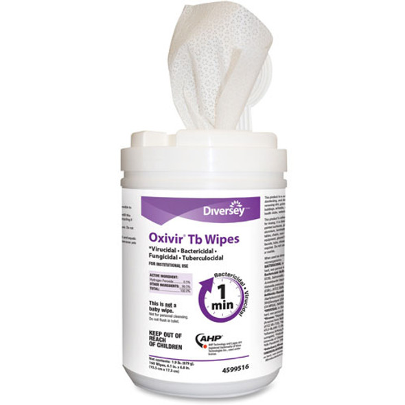 Disinfectant Wipes, 6" x 7", 160 Wipes, White