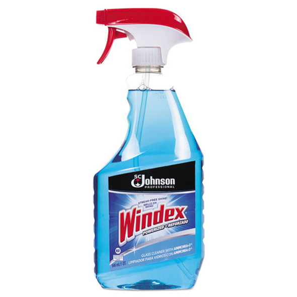 Glass Cleaner with Ammonia-D, 32oz Capped Bottle with Trigger, 12/Carton