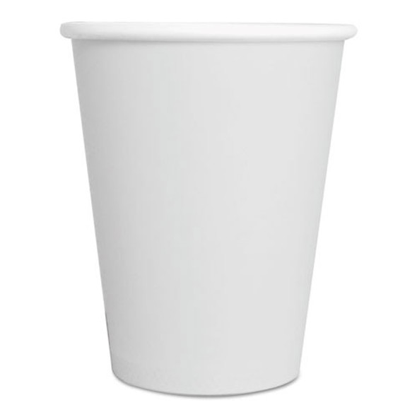 Paper Hot Cups, 8 oz., White, 25/sleeve, 40 Sleeves/Case, 1000 per case