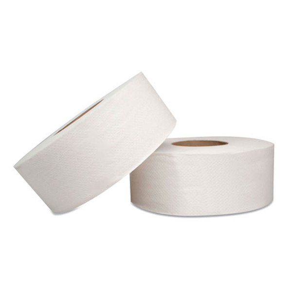 Jumbo Bath Tissue, Septic Safe, 2-Ply, White, 500 ft, 12/Carton