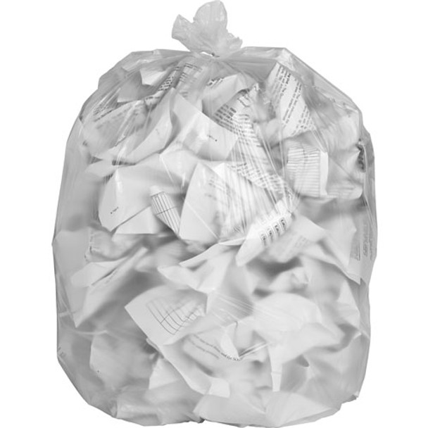 High-density Resin Trash Bags, 38" x 58", 14 mic, 200/CT, Clear
