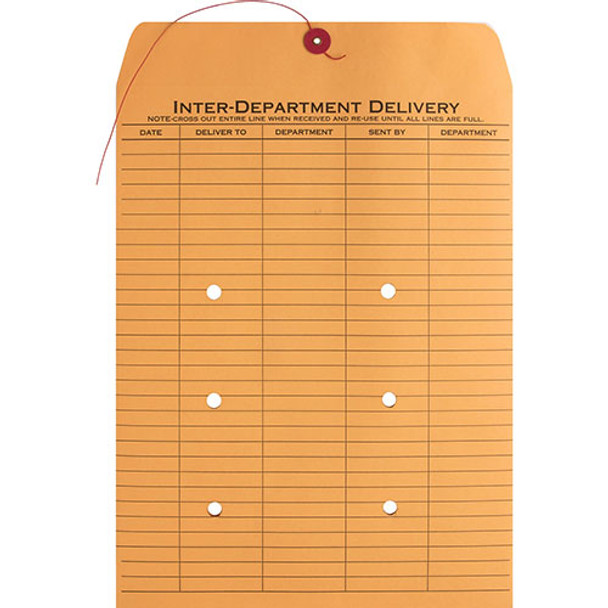 Envelopes, Interdepartmental, Two-sided, 10" x 13", Kraft