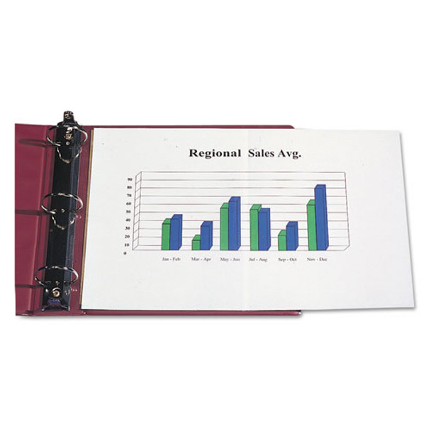 C-Line Panoramic Fold-Out Poly Sheet Protectors, Center Loading, Clear, 17 x 11, 25/BX