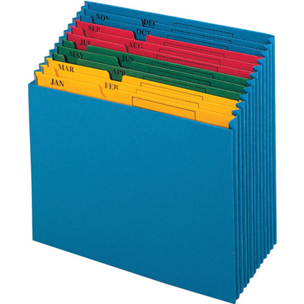 Mtly Desktop Project File, Jan Dec, 12 Pockets, Letter Size, BE