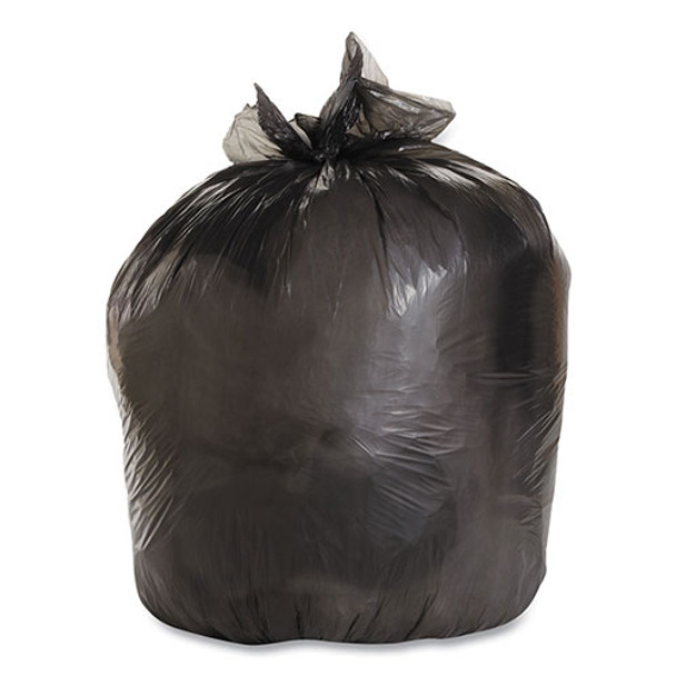 Linear Low Density Industrial Can Liners, 60 gal, 0.7 mil, 38 x 58, Black, 100/Carton