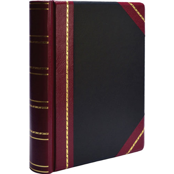 Minute Book Binder, 500 Sheet Cap, 11"x8 1/2", Red/Black