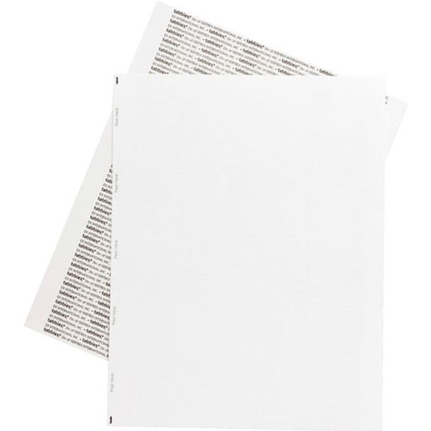 Transcription Label Sheet, Unruled, 8 1/2"x11", White