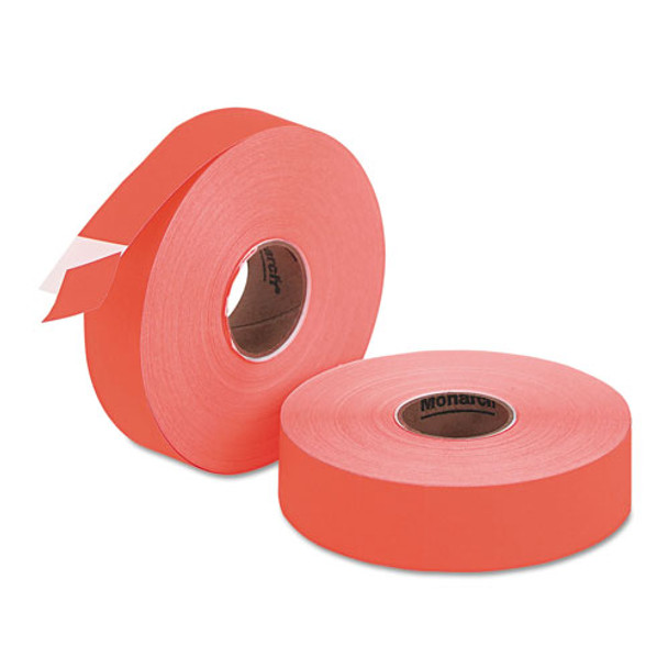 Easy-Load Two-Line Labels for Pricemarker 1136, 0.63 x 0.88, Fluorescent Red, 1,750/Roll, 2 Rolls/Pack