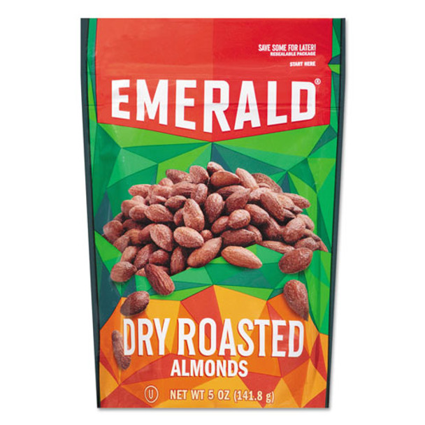 Dry Roasted Almonds, 5 oz Pack, 6/Carton