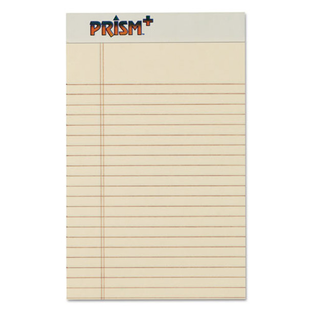 Prism + Writing Pads, Narrow Rule, 5 x 8, Pastel Ivory, 50 Sheets, 12/Pack