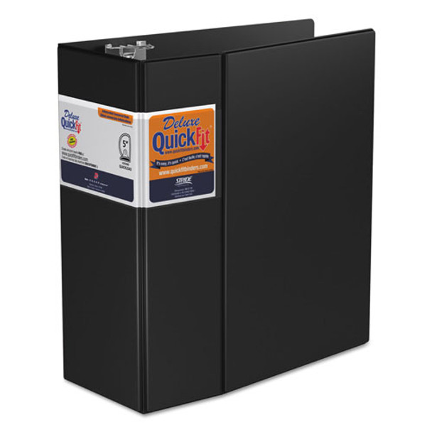 Stride QuickFit D-Ring Binder, 3 Rings, 5" Capacity, 11 x 8.5, Black