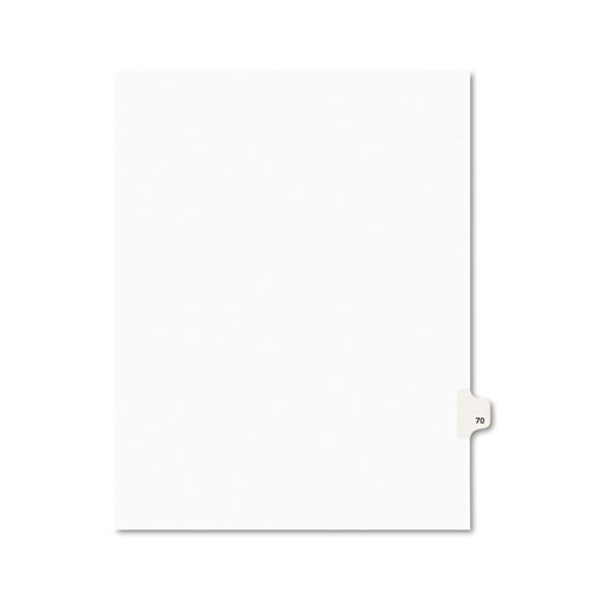 Preprinted Legal Exhibit Side Tab Index Dividers, Style, 10-Tab, 70, 11 x 8.5, White, 25/Pack