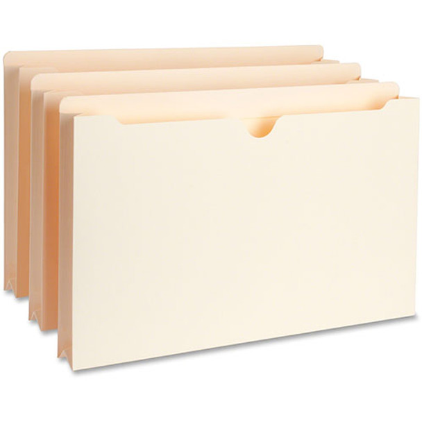 File Pocket, Straight Cut Tab, 1-1/2" Expanding, Legal, Manila