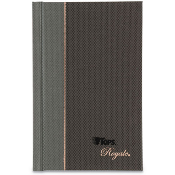 Royale Casebound Business Notebook, College, Black/Gray, 5.5 x 3.5, 96 Sheets