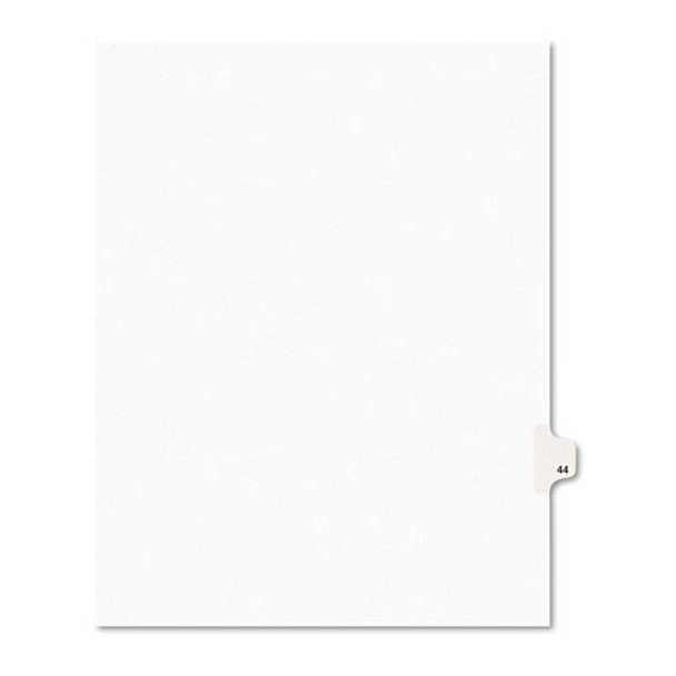 Preprinted Legal Exhibit Side Tab Index Dividers, Style, 10-Tab, 44, 11 x 8.5, White, 25/Pack