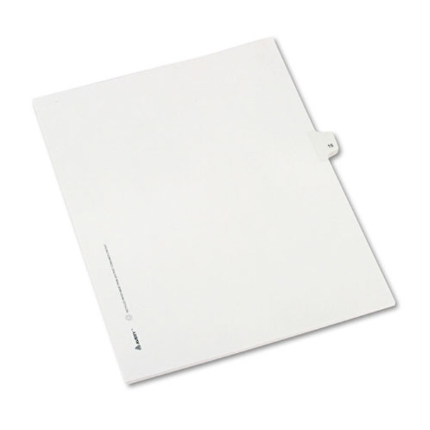 Preprinted Legal Exhibit Side Tab Index Dividers, Allstate Style, 10-Tab, 15, 11 x 8.5, White, 25/Pack