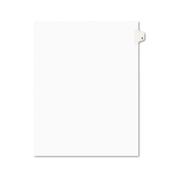 Preprinted Legal Exhibit Side Tab Index Dividers, Style, 10-Tab, 2, 11 x 8.5, White, 25/Pack