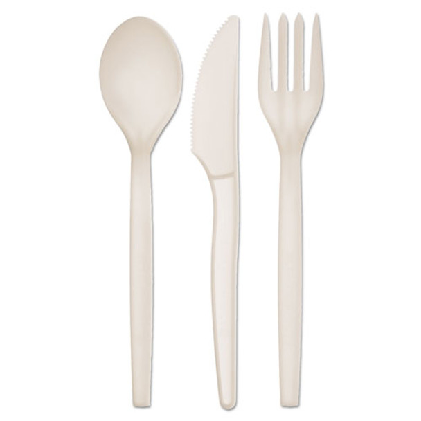 PolystyreneM Wrapped Cutlery Kit, White, 250/Carton