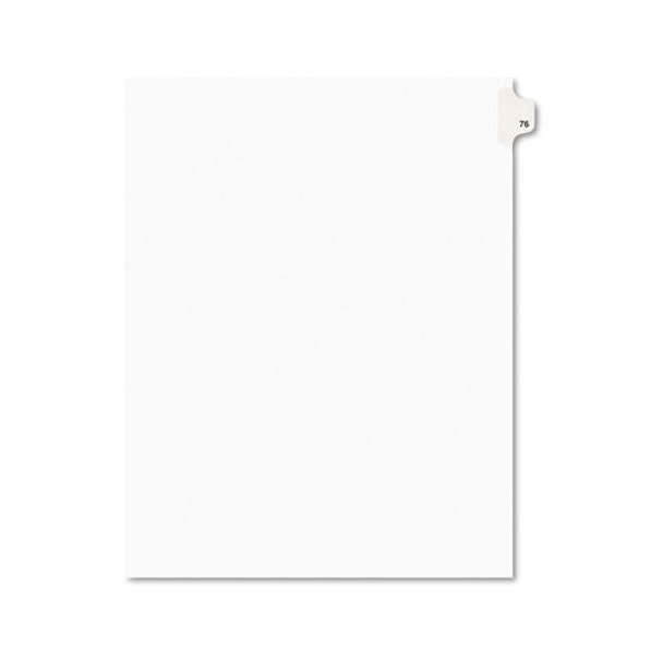 Preprinted Legal Exhibit Side Tab Index Dividers, Style, 10-Tab, 76, 11 x 8.5, White, 25/Pack