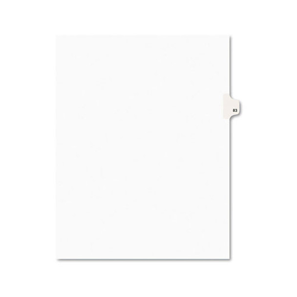 Preprinted Legal Exhibit Side Tab Index Dividers, Style, 10-Tab, 83, 11 x 8.5, White, 25/Pack