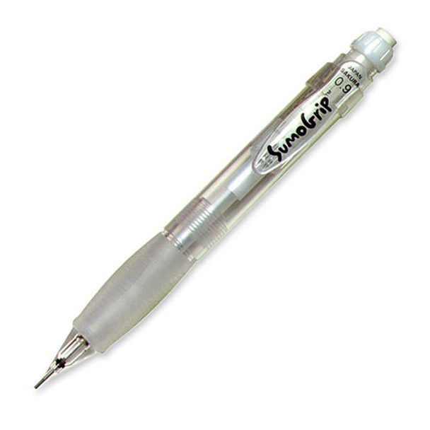 Mechanical Pencil, .9mm, Lead/Eraser Refill., Clear