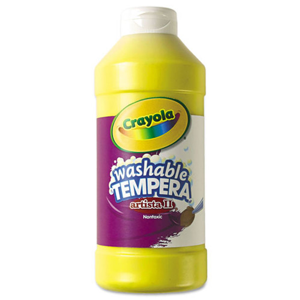 Artista II Washable Tempera Paint, Yellow, 16 oz