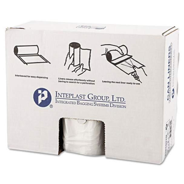 High-Density Can Liner, 38 x 60, 60gal, 22mic, Clear, 25/Roll, 6 Rolls/Carton