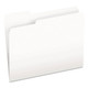 Colored File Folders, 1/3-Cut Tabs, Letter Size, White, 100/Box