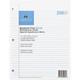 filler paper, college ruled with margin line, 11"x8 1/2", white
