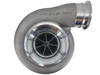 Top view of the Momentum Worx S410SX 78MM turbocharger showing the V-band race compressor cover, 5.5-inch air inlet, and ported anti-surge design.