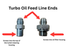Non VGT Cummins ISX Oil Feed Fitting Diagram