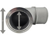 Heavy-duty aluminum compressor outlet adapter designed to fit BorgWarner S400, S410, and S500 turbochargers. Compatible with 4-inch ID CAC hump hoses for custom and performance diesel applications.
