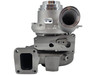 Compressor-side view of the HE400VG Performance Series turbocharger featuring the 66MM billet compressor wheel.