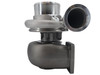 Rear side view of the Momentum Worx 80MM S410SX turbocharger showing the 1.45 A/R non-wastegated exhaust housing and heavy-duty center section.