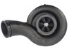 New Genuine Garrett GTA4702 low pressure turbocharger 743279-5004S for CAT C13 ACERT KCB 12.5L diesel engines, front angle view showing the compressor housing, center section, and turbine housing.