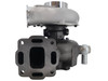 Holset H2D 3538624H marine turbocharger for Cummins 8.3L engines, compressor inlet view showing the compressor wheel and large compressor housing.