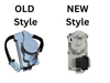 Comparison of old-style and new-style Cummins VGT actuators showing where the 5347703 jumper harness is required for proper electrical connection.