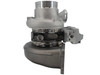 Turbine-side view of the Paccar MX-13 HE400VG turbocharger showing the exhaust housing and mounting configuration.