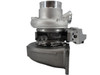 Turbine-side view of the Paccar MX-13 HE400VG turbocharger showing the exhaust housing and mounting configuration.