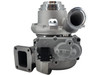 Compressor-side view of the HE400VG replacement turbocharger with 12V electronic VGT actuator for compatible Cummins X15 EPA21 engines.