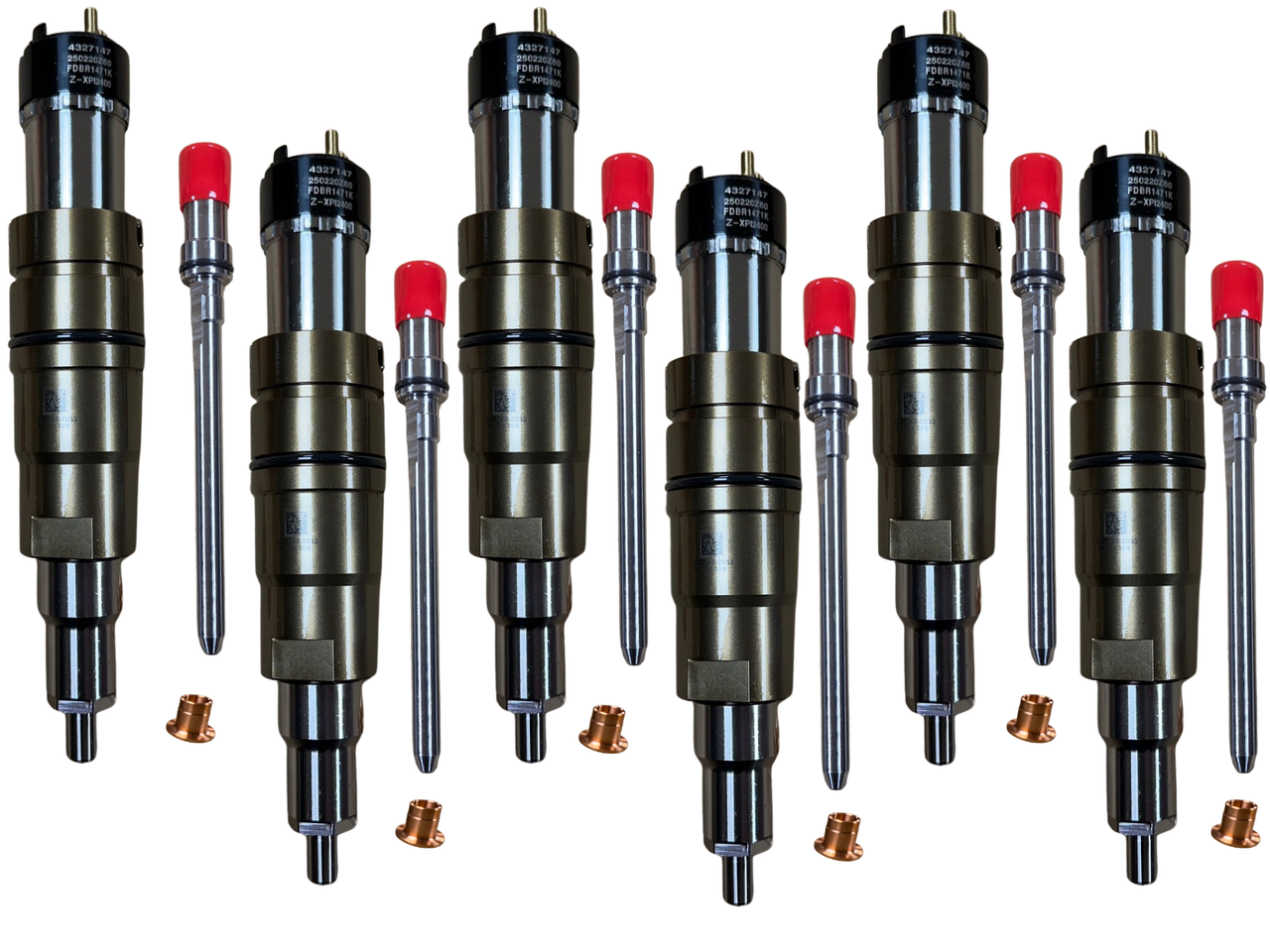 Cummins ISX Injectors 5579419 Set of 6 NEW + Tubes