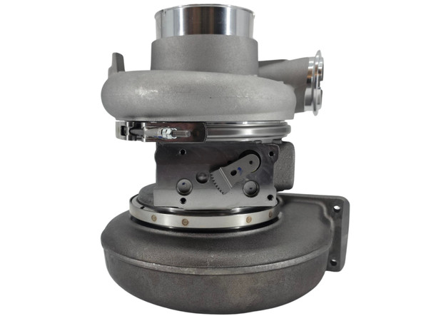 Compressor-side view of the HE500VG replacement turbocharger for compatible Paccar MX-13 EPA13 engines.