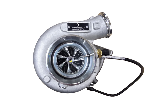 Momentum Worx 71MM billet short turbocharger upgrade for select 2011-2017 Cummins ISX CM2250 and CM2350 single-cam applications, MMWX.HE400.71.