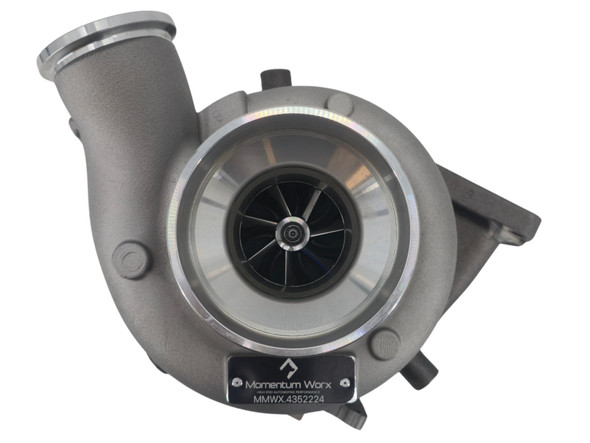 New aftermarket HE300VG turbocharger for Cummins QSL diesel engines. Short configuration without actuator. Direct replacement variable geometry turbocharger for industrial and heavy-duty applications.