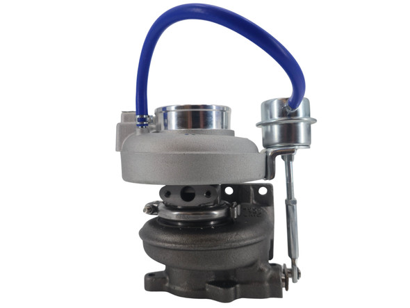 New aftermarket HE221W turbocharger with integrated wastegate for Cummins QSB diesel engines. Direct replacement turbocharger for industrial, agricultural, and construction equipment.