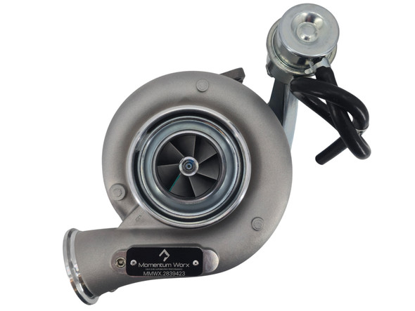 New aftermarket HX40W turbocharger with integrated wastegate for Case New Holland equipment and Cummins QSL diesel engines. Direct replacement turbocharger for agricultural, construction, industrial, and power generation applications.
