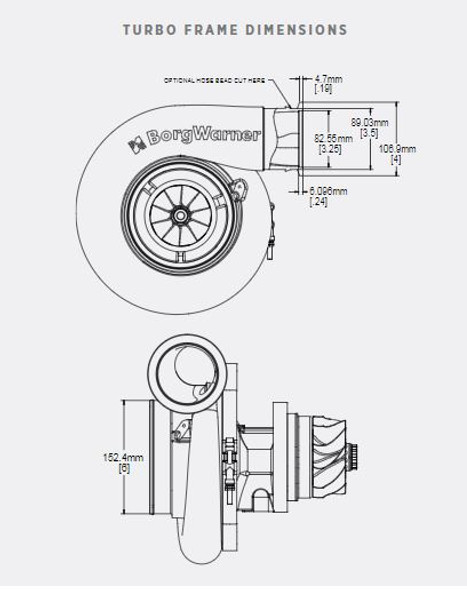 BorgWarner | S500SX-E | S588 Turbo | 99MM Turbine Wheel | 88MM Turbocharger